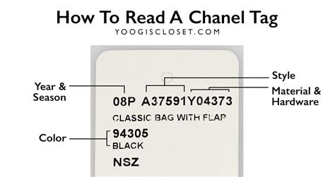 chanel boutique clothing tag|Chanel tag codes.